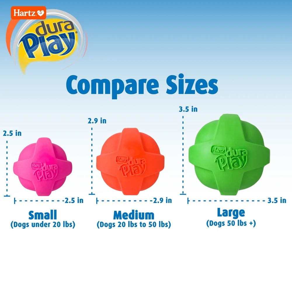 3 Pack Durable Latex Squeaky Dog Fetch Balls