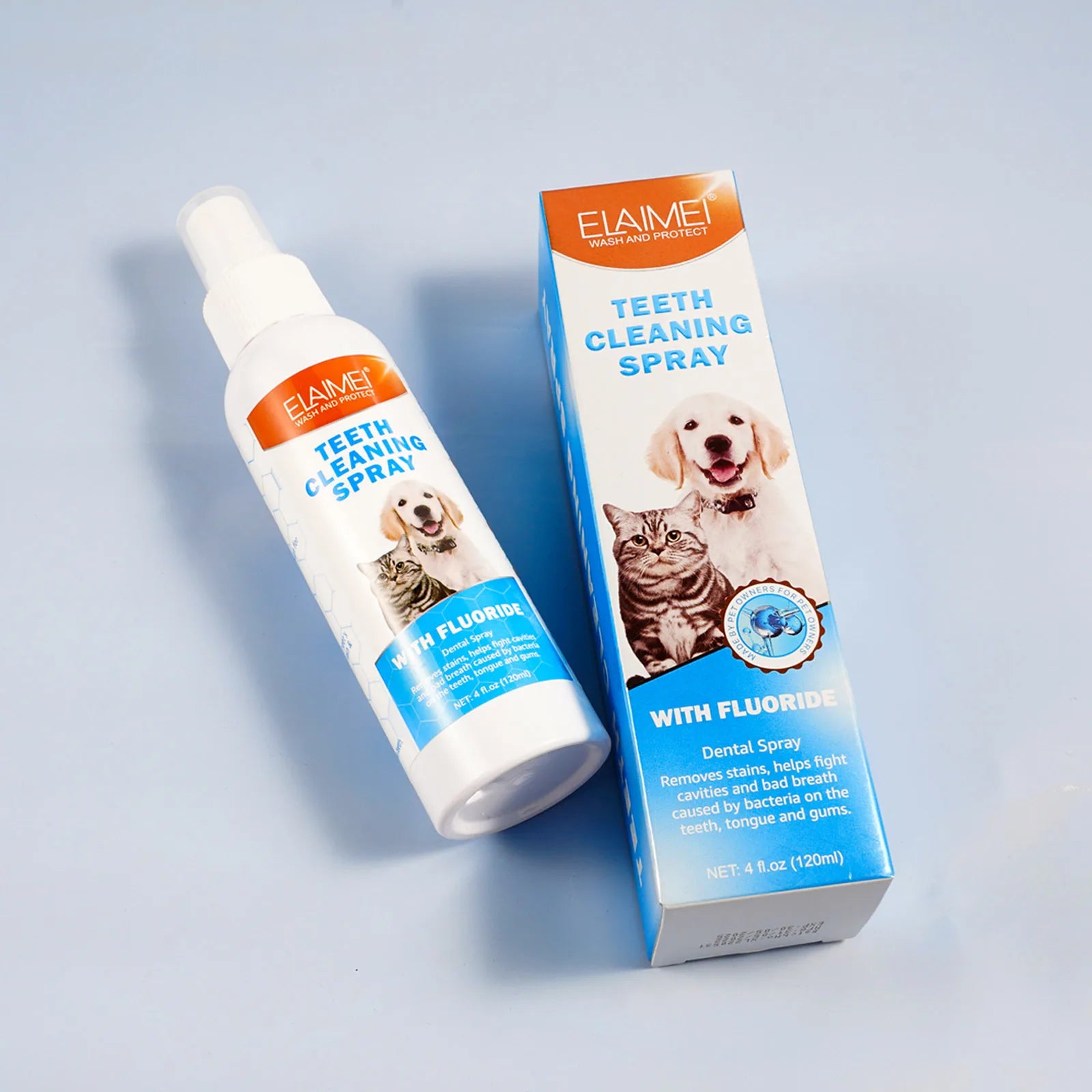 Pet Teeth Cleaning Dental Spray w/Fluoride