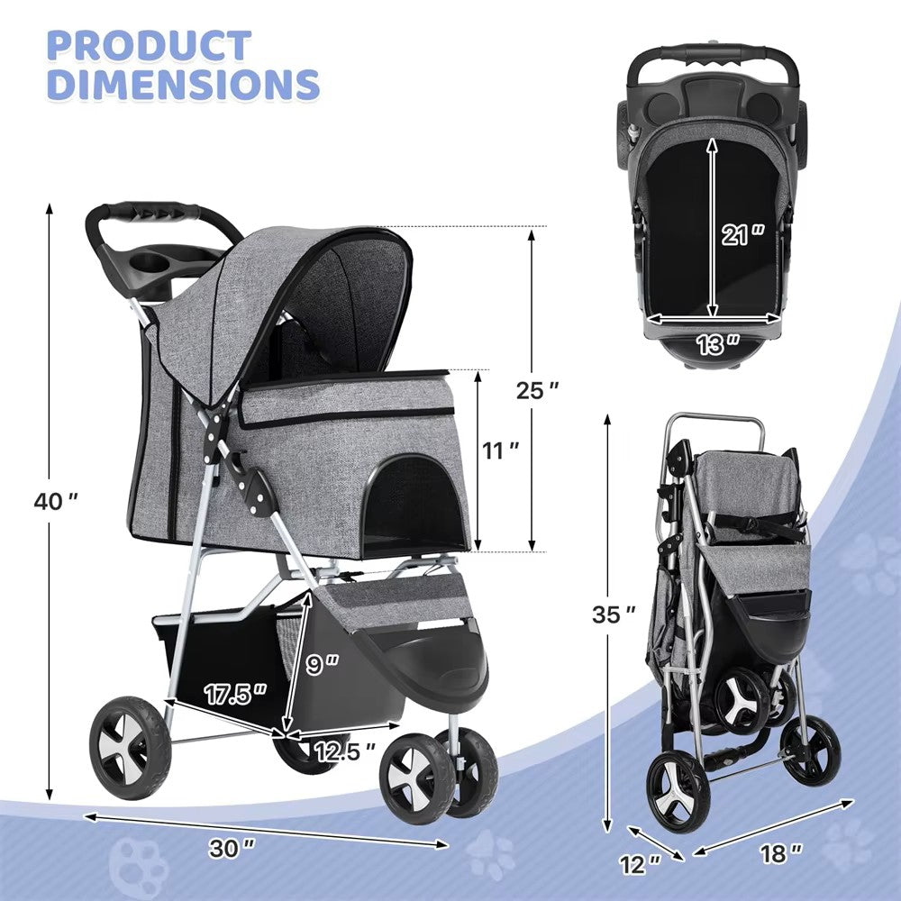 Modern Folding Pet Travel Stroller