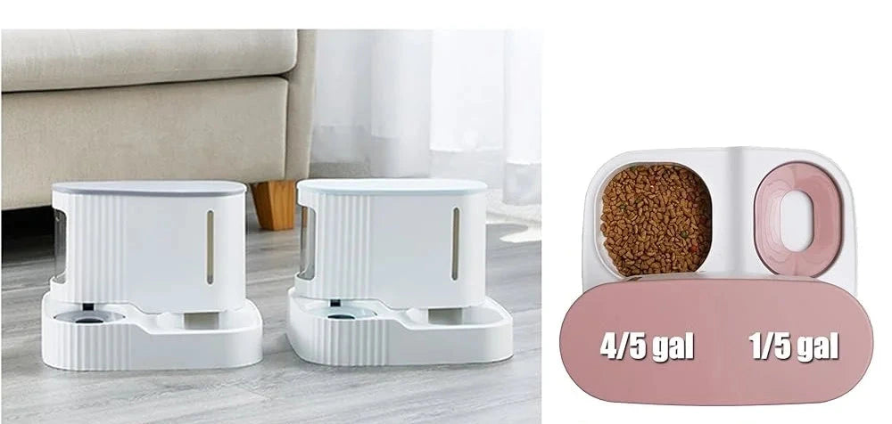 2-in-1 Gravity Pet Food & Water Dispenser