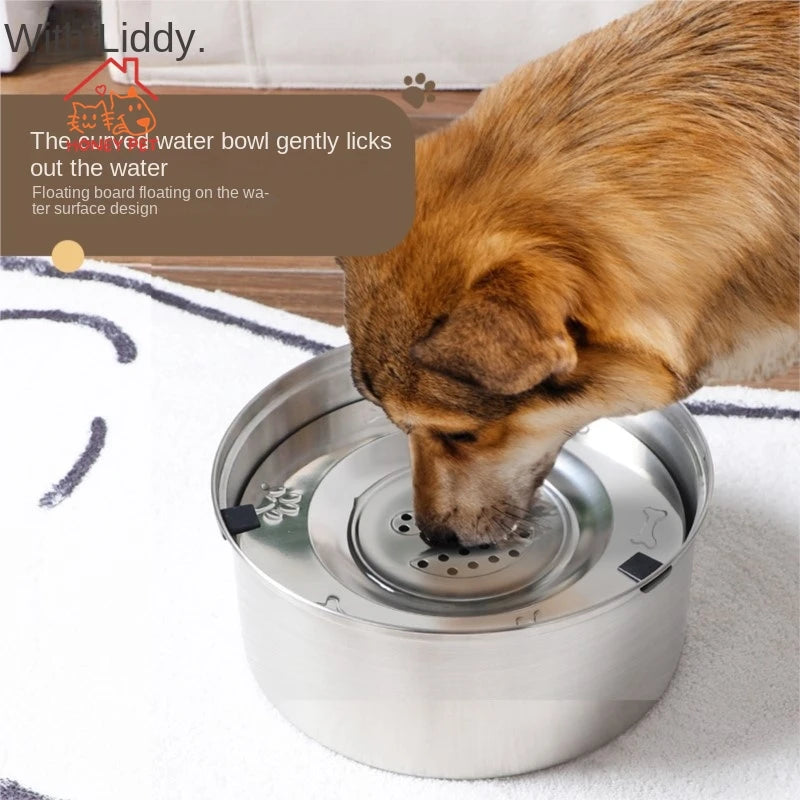 Honey Pet Large Capacity 304 Stainless Steel Suspension Water Bowl