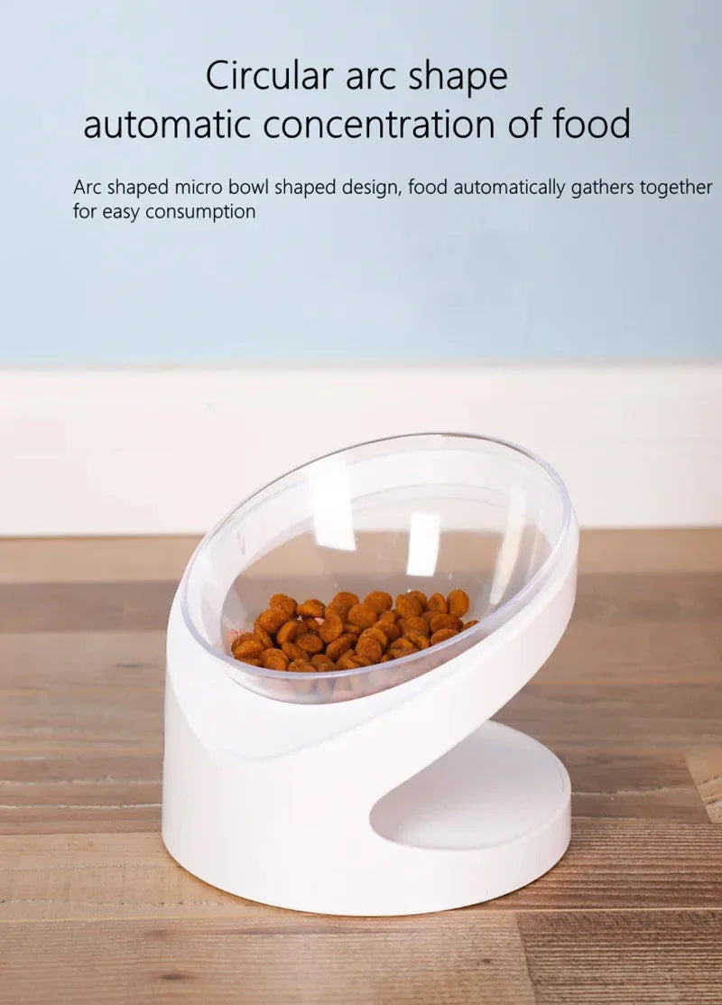 Anti-Slip High Tilted Neck Protector Pet Bowl