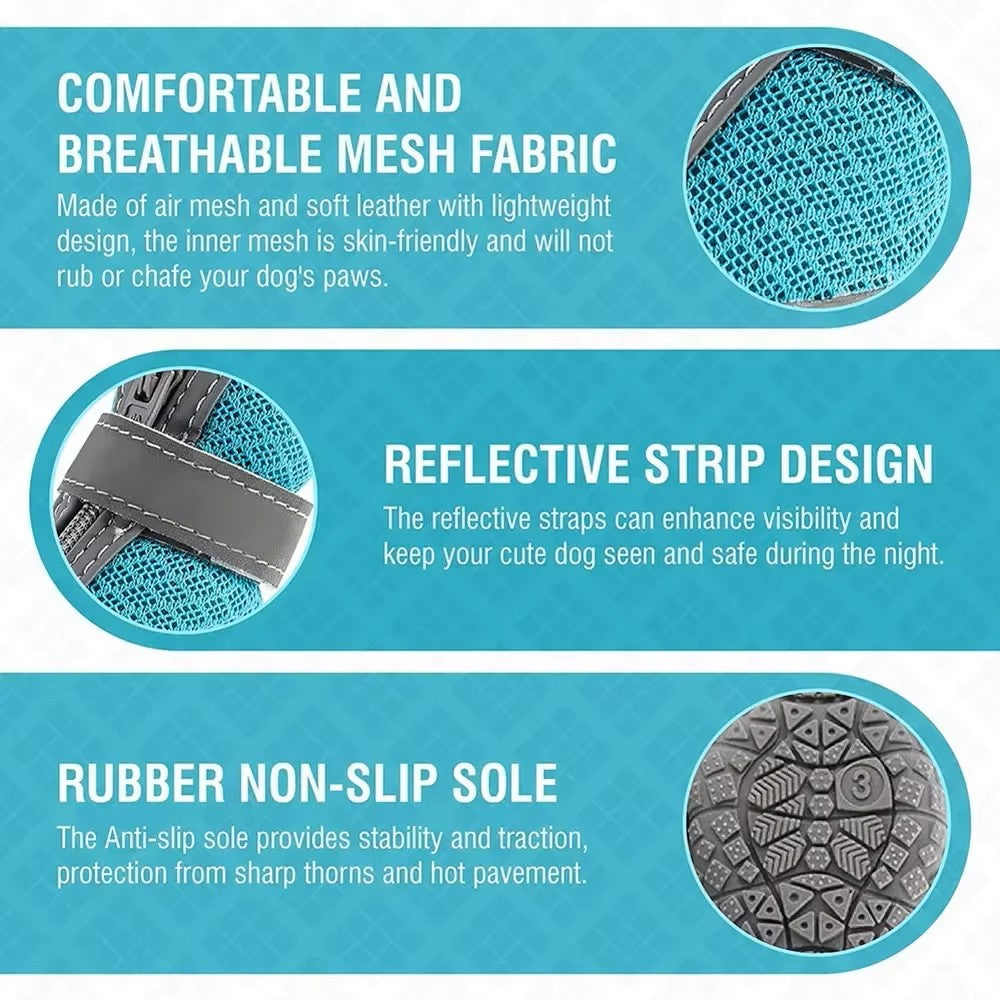 Lightweight Breathable Anti-Skid Mesh Dog Boots