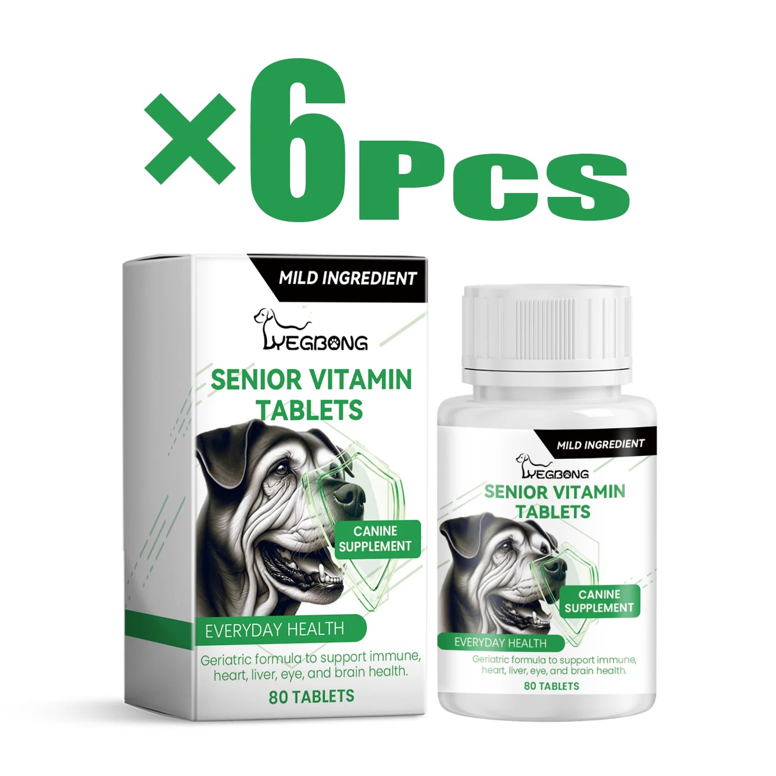 Senior Dog Metabolism & Immunity Boosting Multi-Vitamin Supplement Tablets