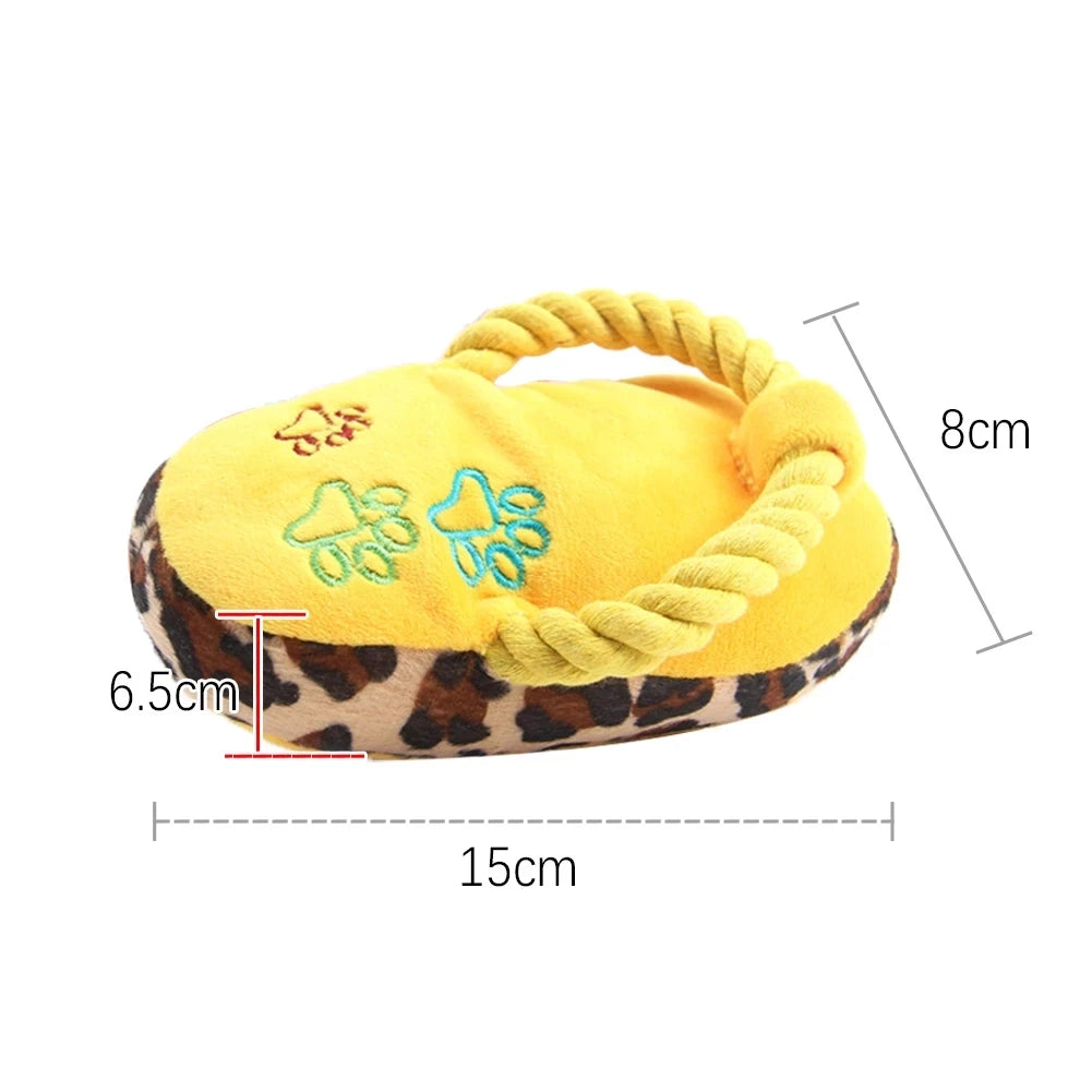 Squeaky Sandals Plush Dog Toy