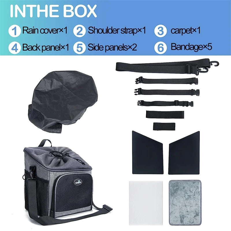 Detachable Bike Basket & Car Seat Pet Backpack Carrier