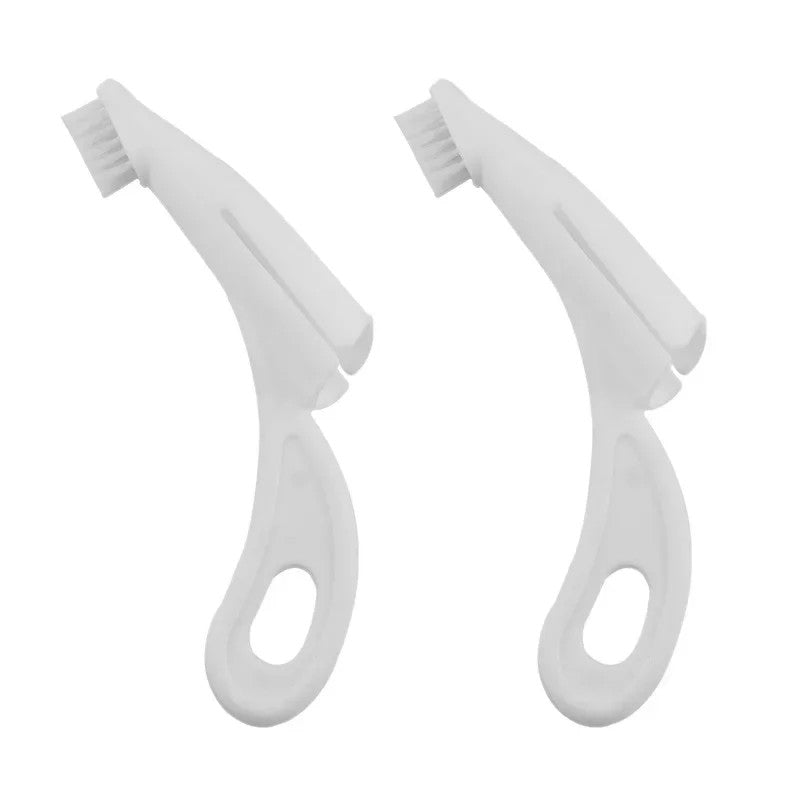 Soft Bristle Multi-Angle Pet Finger Toothbrush w/Handle