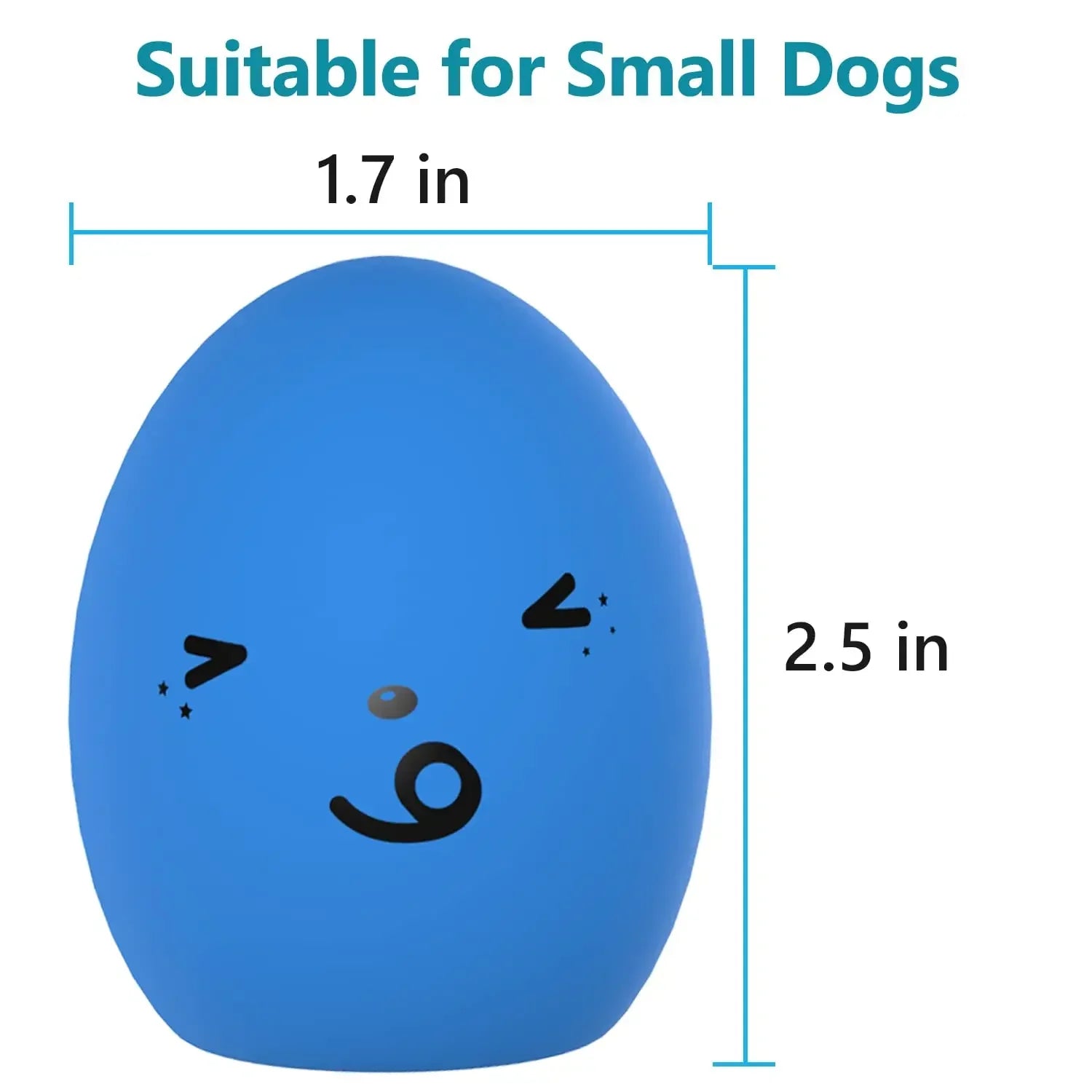 Small Dog Squeaky Latex Bouncy Eggs