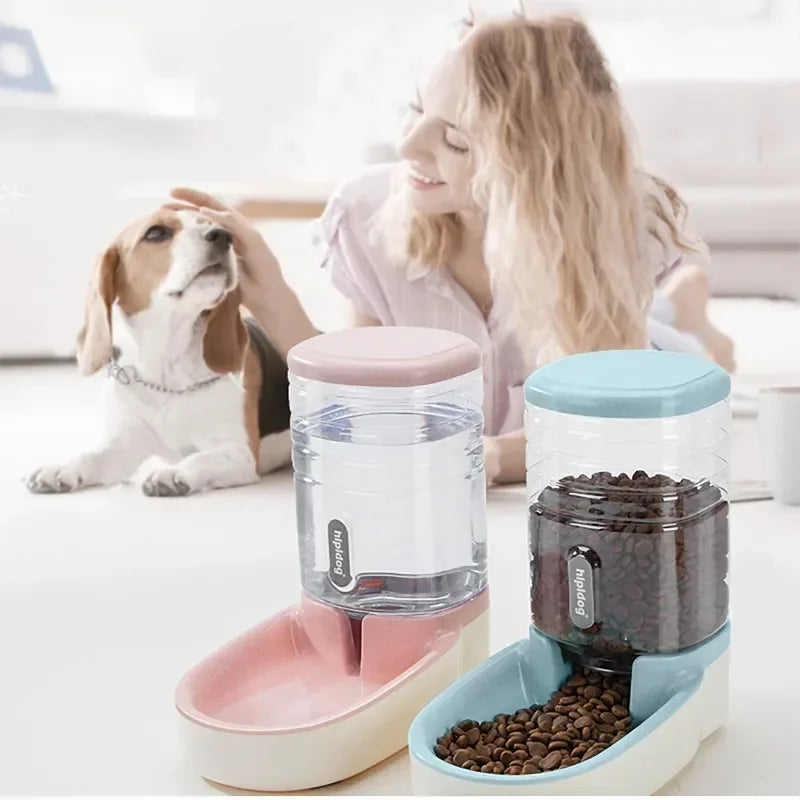 Large Capacity Automatic Gravity Pet Food  & Water Dispensers