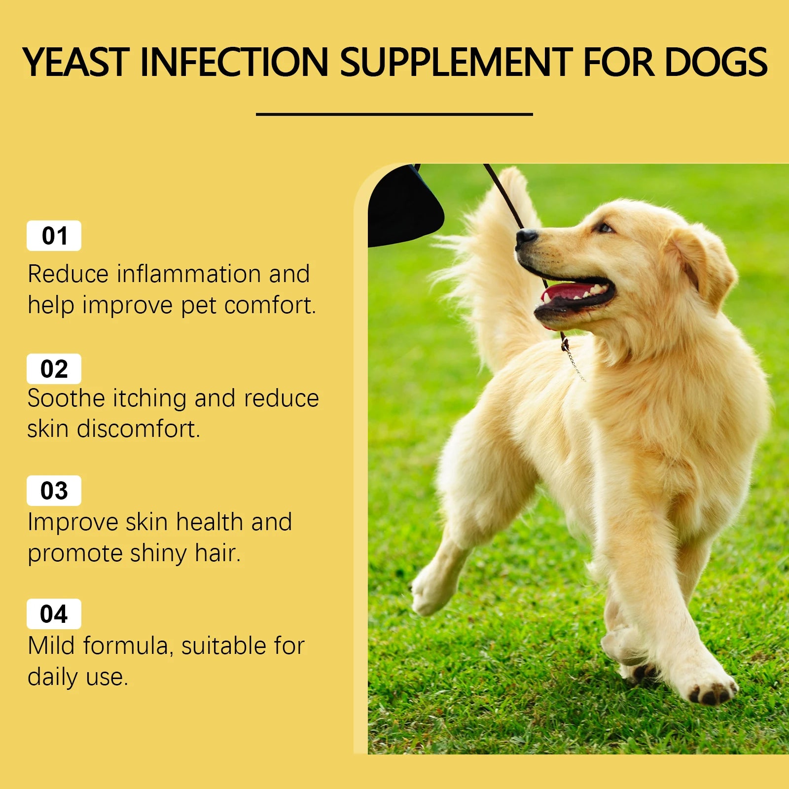 Natural Anti-Inflammatory Pet Yeast Infection Herbal Supplement Drops