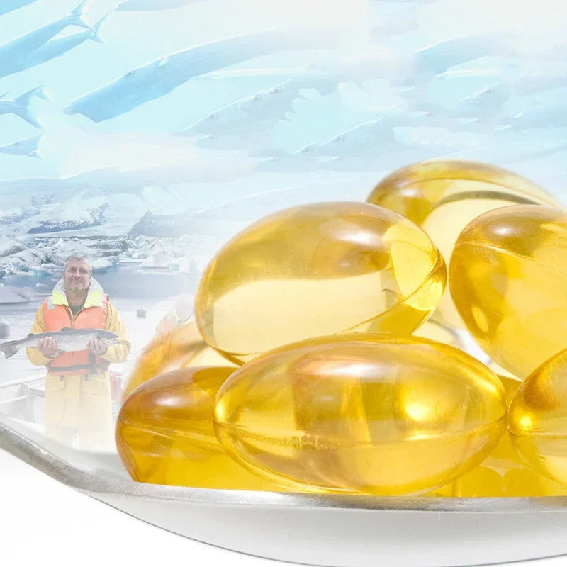 Omega-3 Salmon Deep-Sea Fish Oil Dog Supplement Capsules