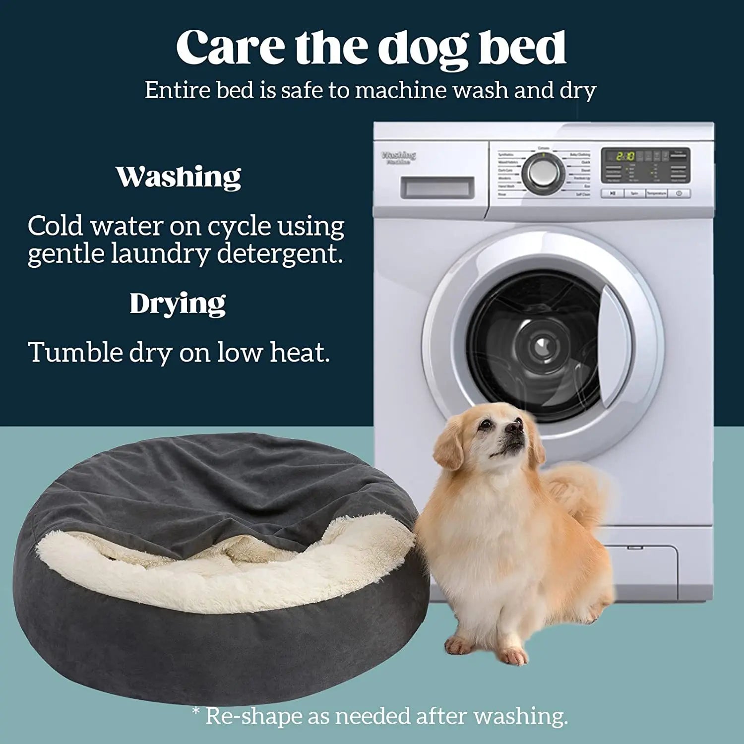 Plush Cozy Donut Cuddler Hooded Pet Bed