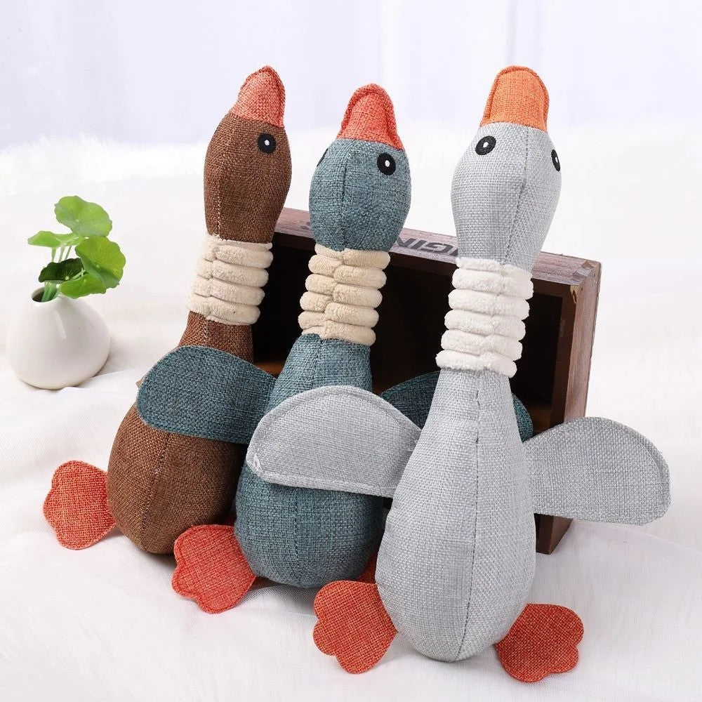 Mallard Duck Plush Dog Toy w/Squeaker