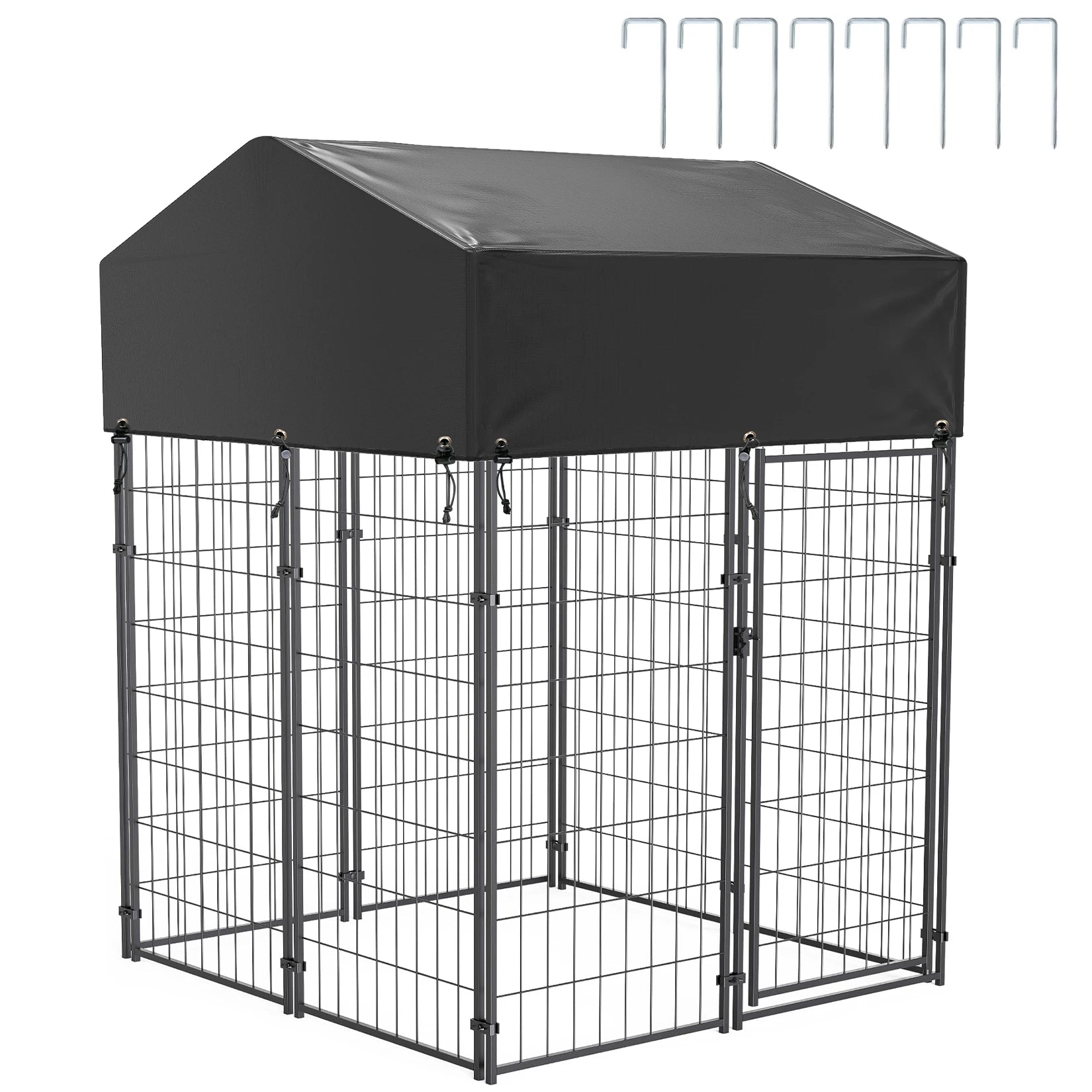 Large Outdoor Dog Kennel w/Water Proof Canopy Cover
