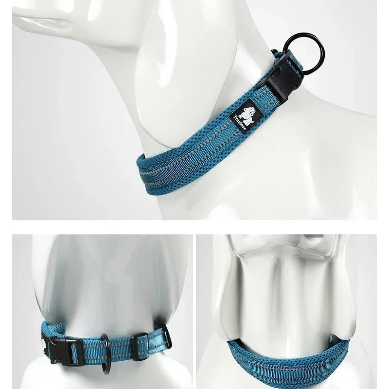 Heavy Duty Mesh-Padded 3M Reflective Dog Collar