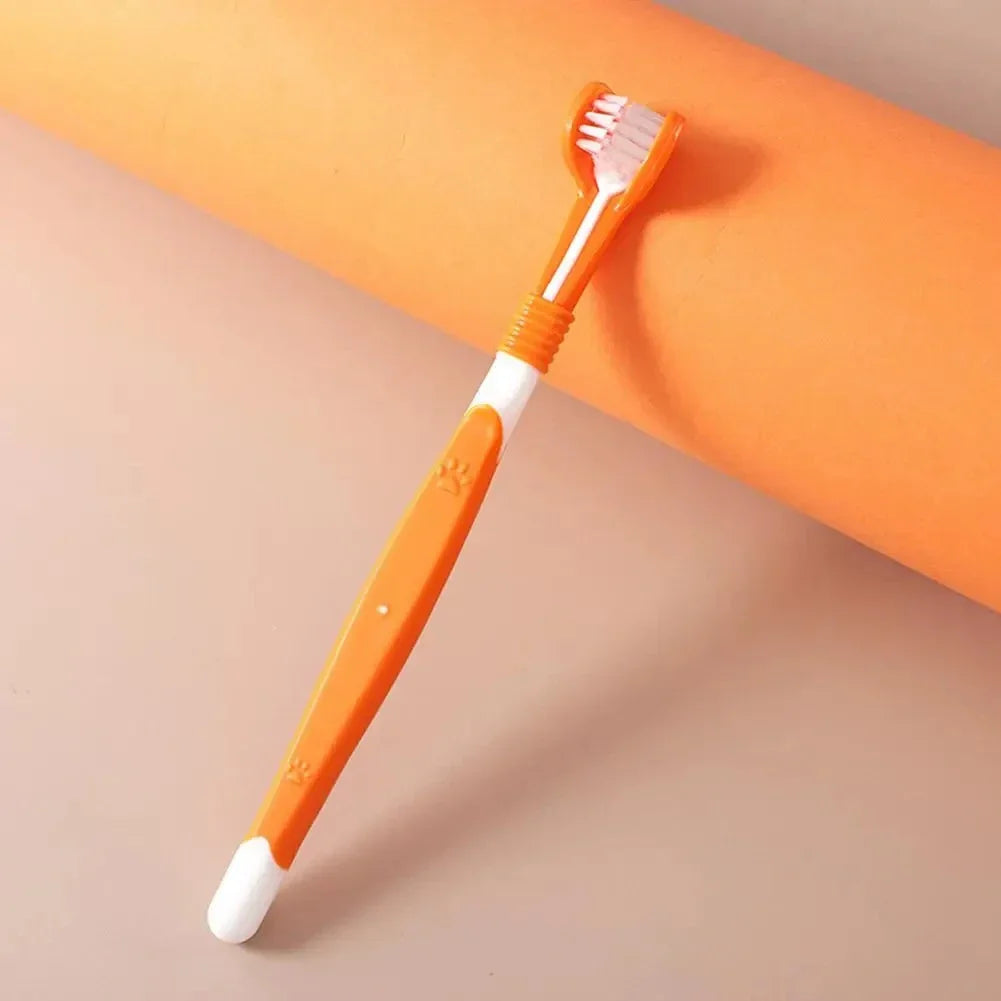 3-Sided Tartar Cleaning Pet Toothbrush