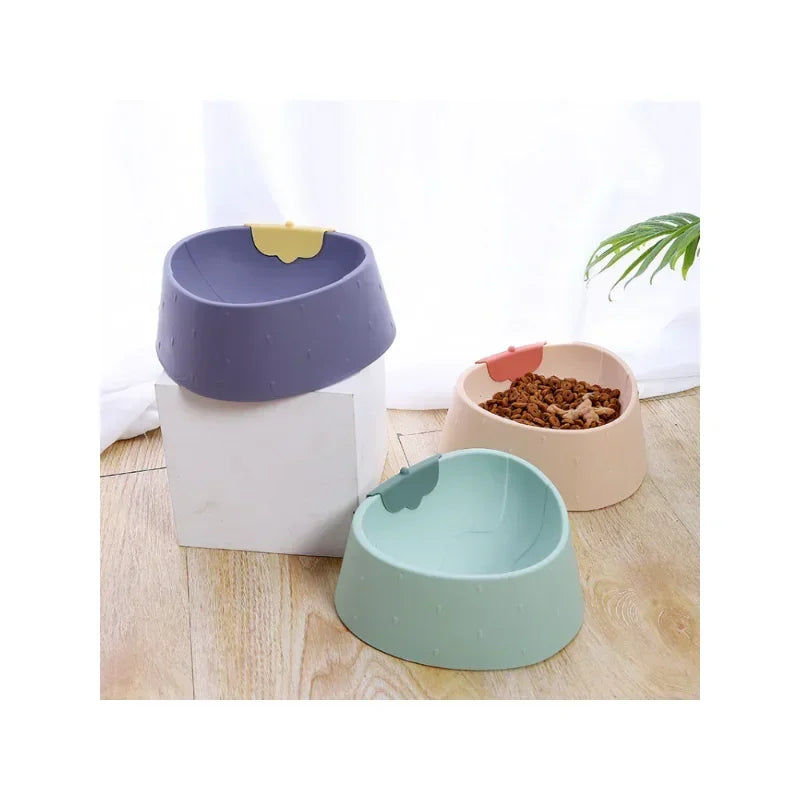 Beautiful Strawberry Pattern Anti-Tumble Pet Bowl