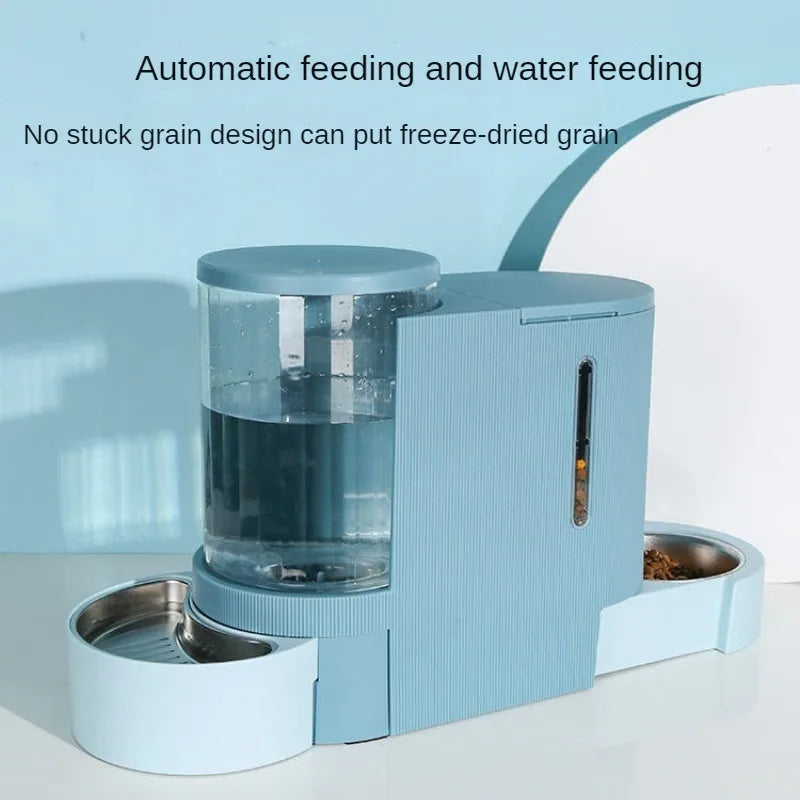 Combination Pet Water Dispenser & Automatic Feeder