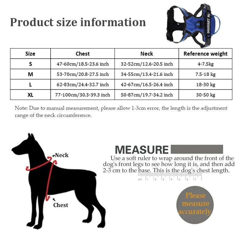 Reflective Personalized Dog Vest Harness