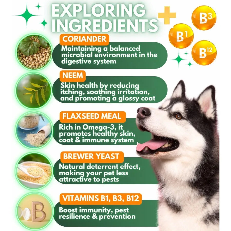 Natural Dog Flea & Tick Control Supplement