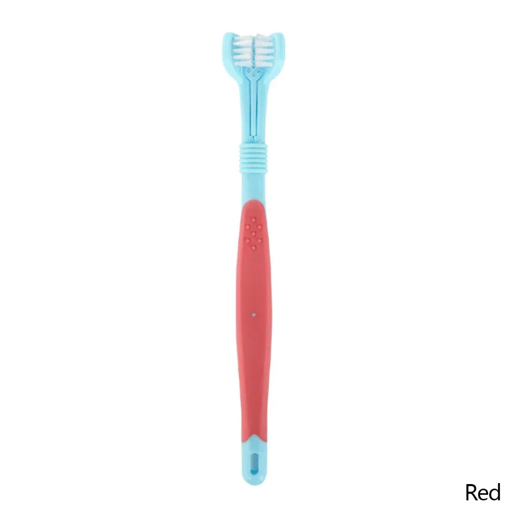 Three-Head Multi-Angle Pet Toothbrush