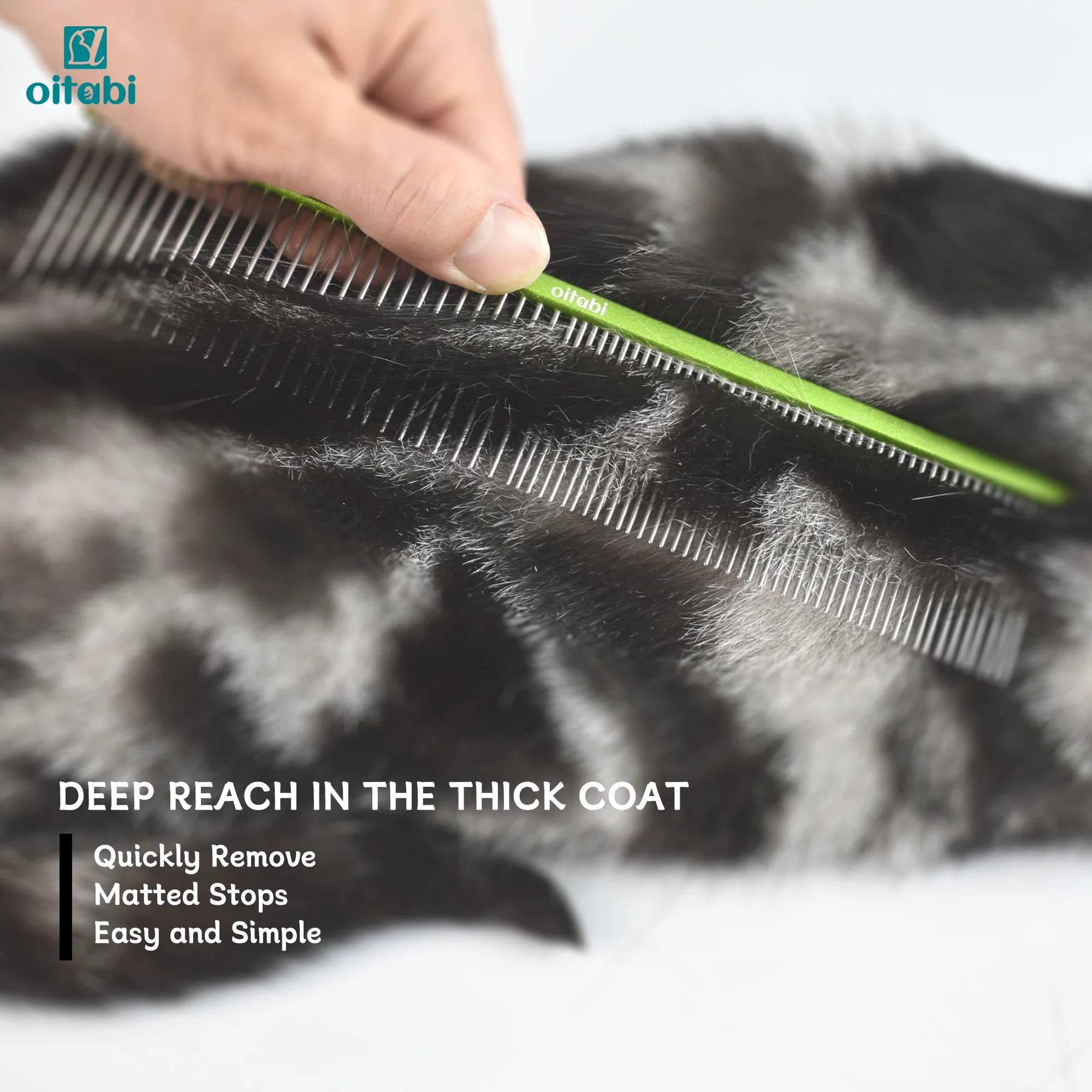 Professional Long Toothed Metal Pet Grooming Comb