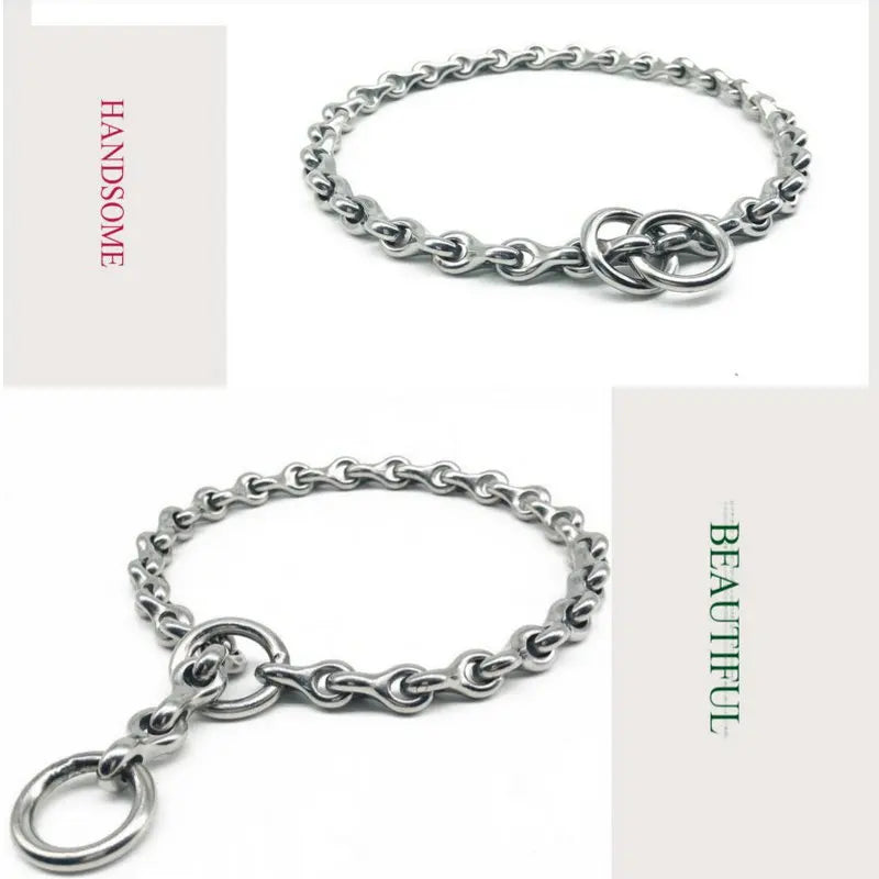 Strong Solid Stainless Steel Chain Dog Collar