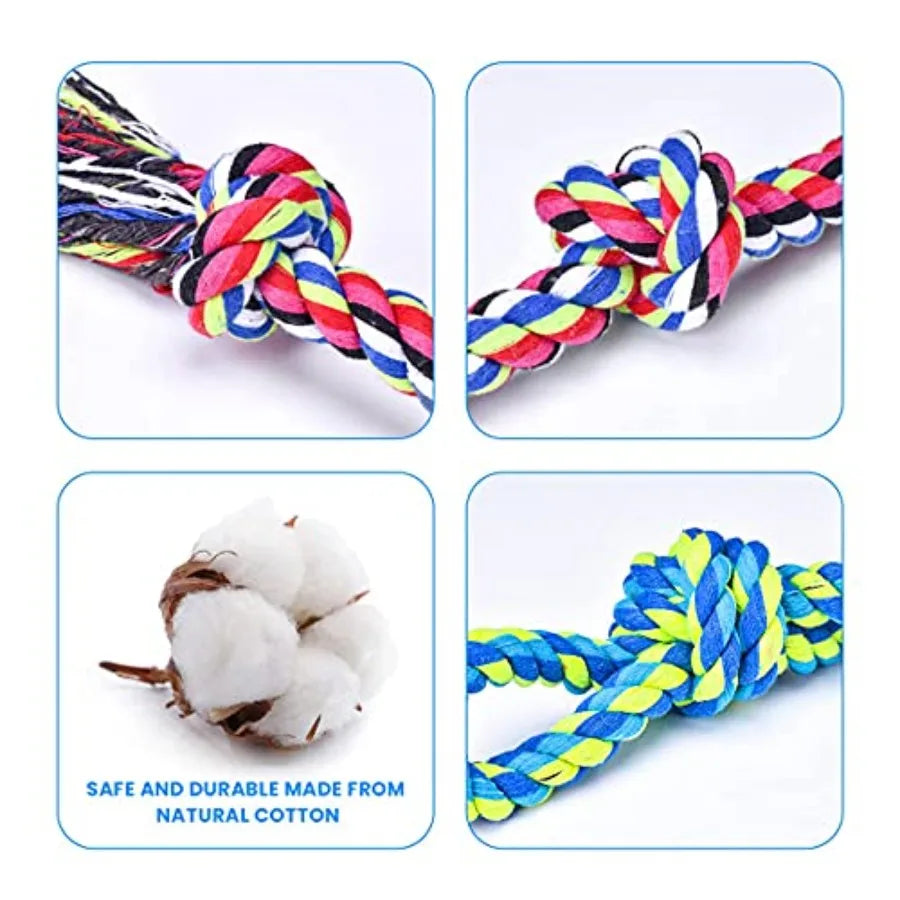 2PC Heavy Duty Indestructible Large Dog Tug of War Rope Toys