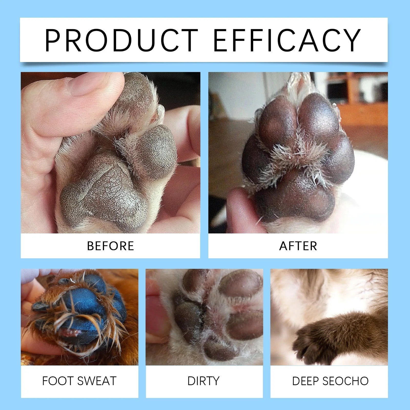 Waterless Pet Paw Nourishing Foam Mousse w/Silicone Brush