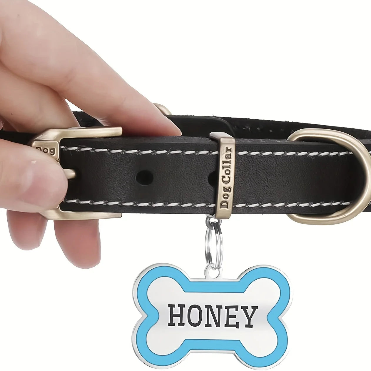 Custom Engraved Bone-Shaped Dog ID Tag