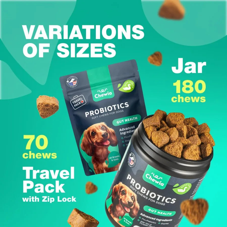 Dog Probiotic & Digestive Enzyme Soft Chew Travel Pack
