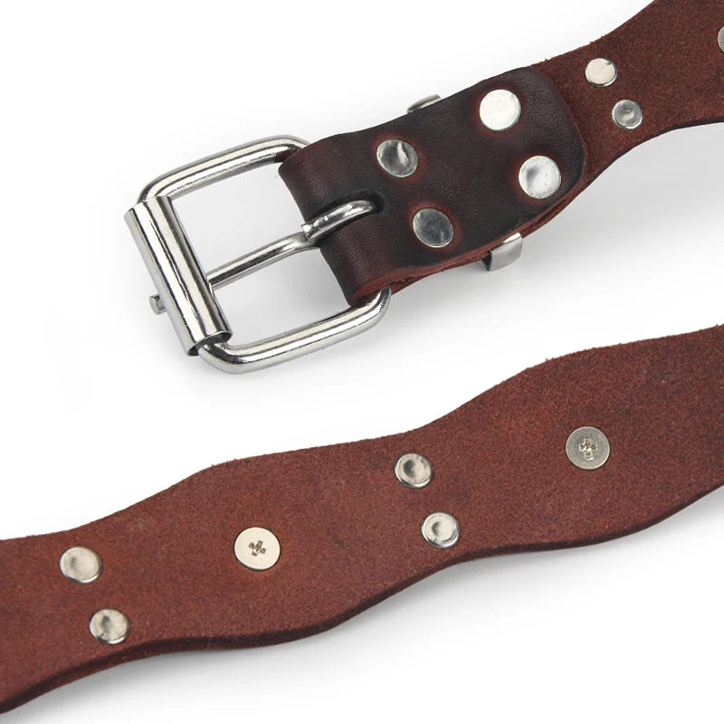 Retro Genuine Leather Dog Collar