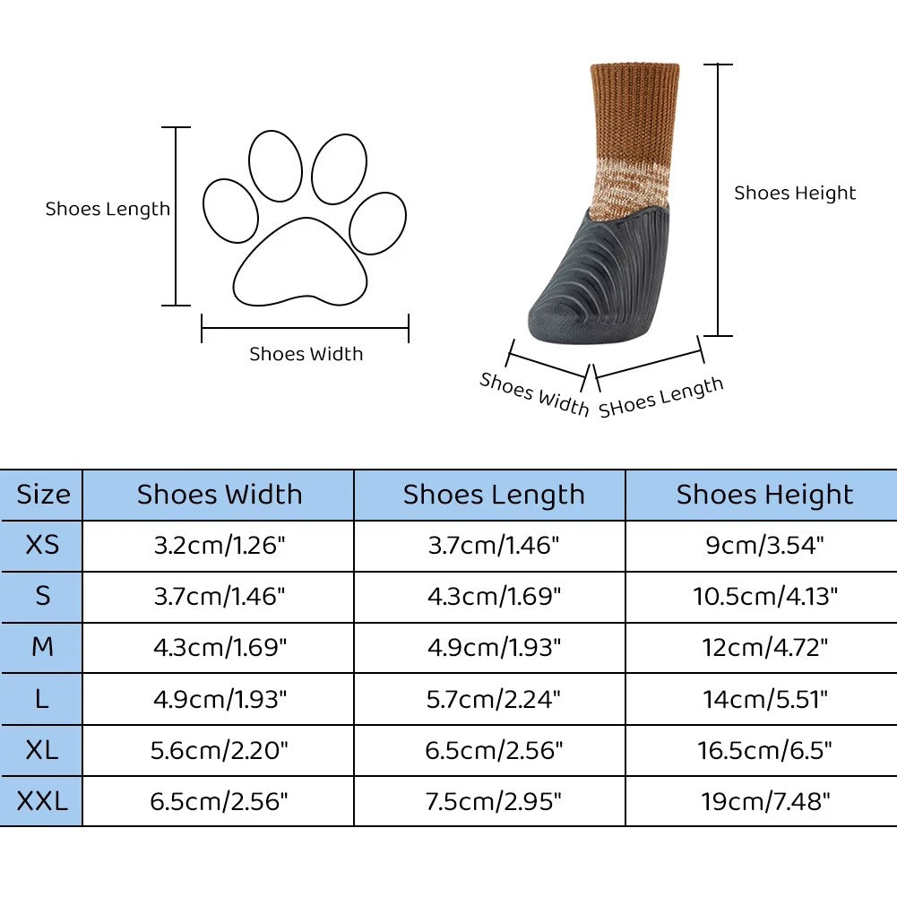 Comfortable Waterproof Anti-Slip Pet Paw Protector Boot Socks