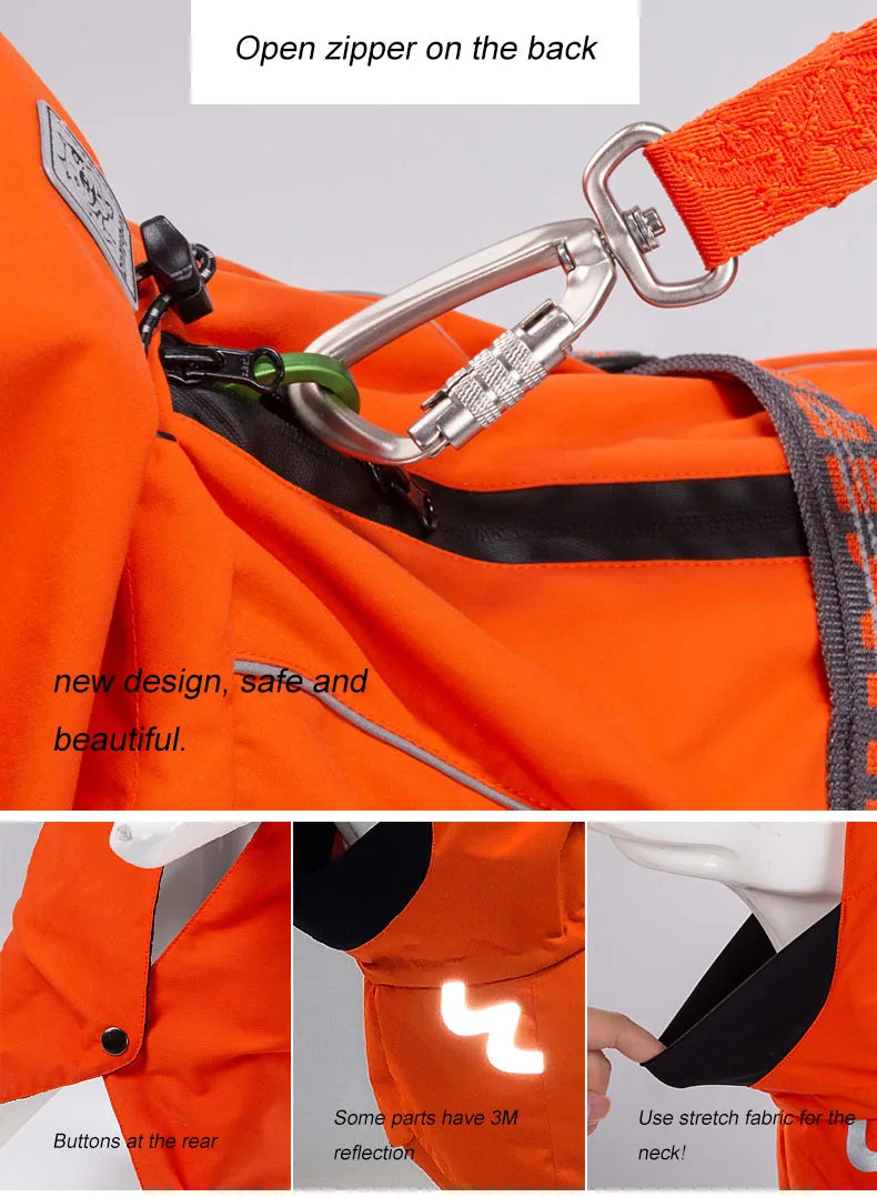 Fashion Waterproof Pet Windbreaker Rain Jacket