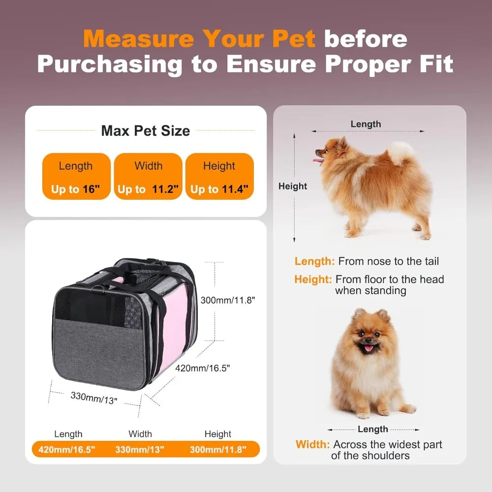 Airline Approved Two-Sided Expandable Rolling Pet Carrier