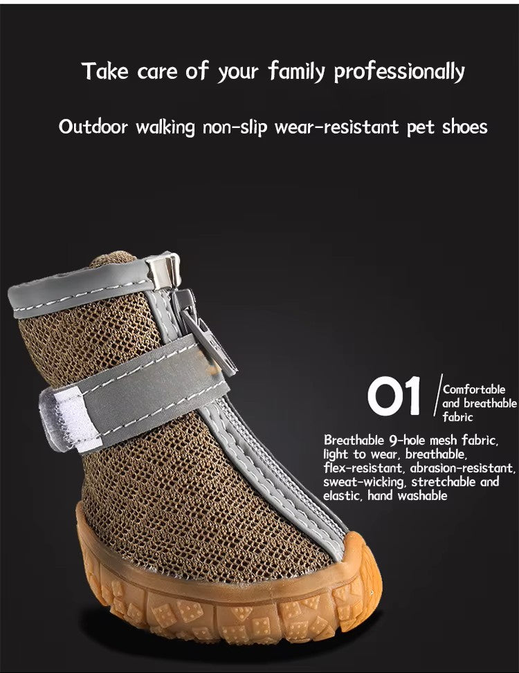 Lightweight Breathable Anti-Skid Mesh Dog Boots