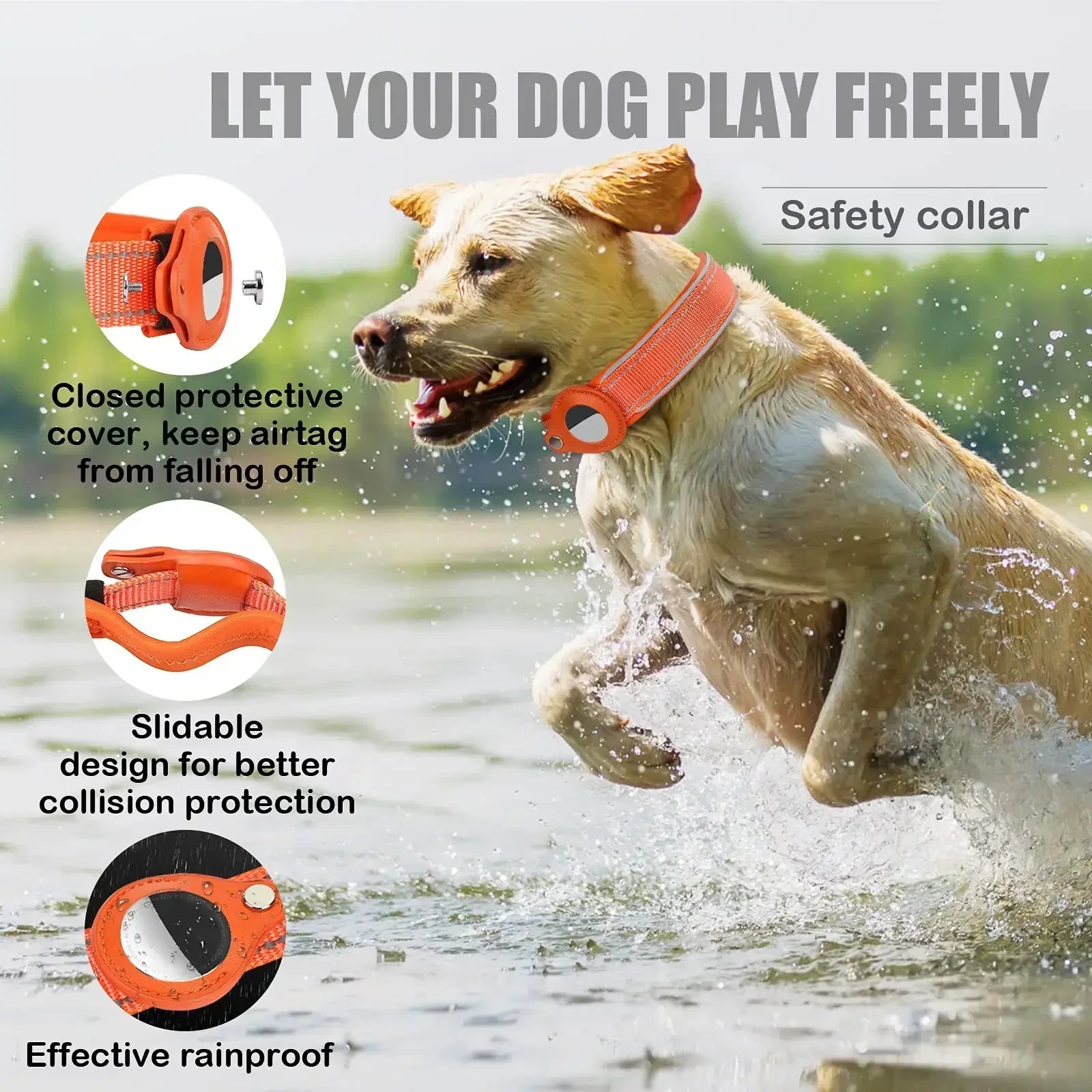 Airtag Reflective Dog Collar