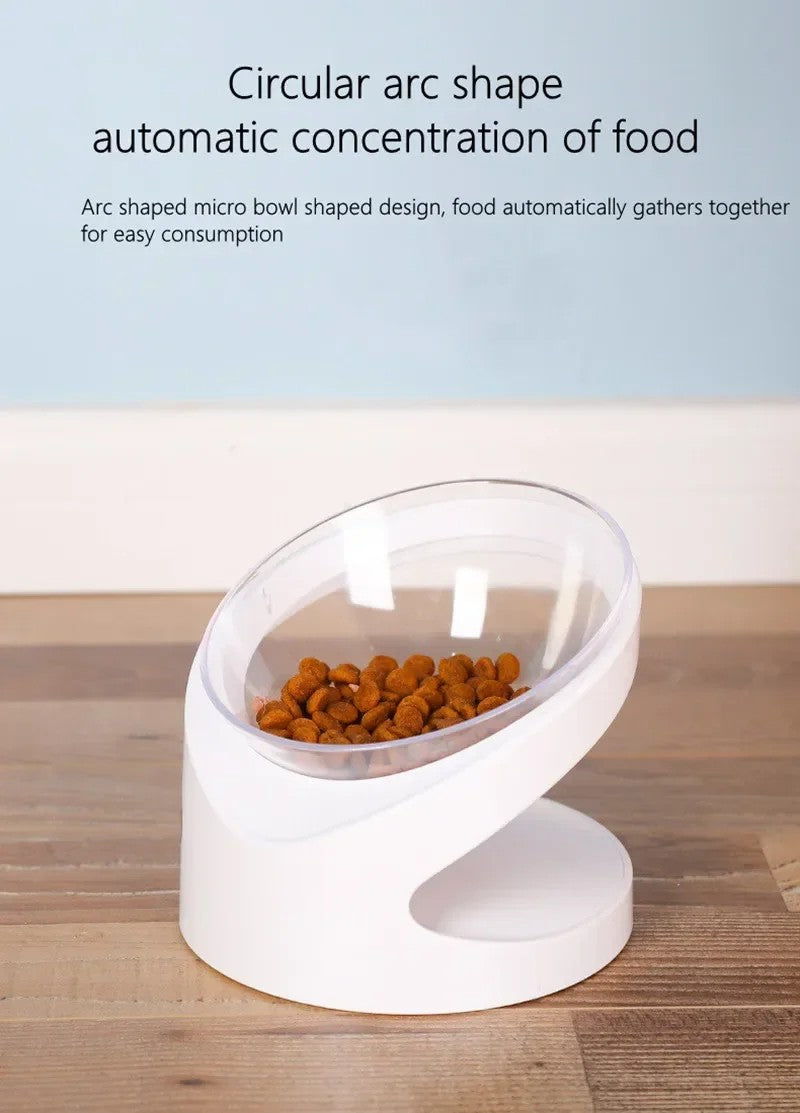 Anti-Slip High Tilted Neck Protector Pet Bowl