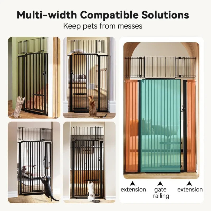 Extra-Tall Pressure Mounted Easy Walk-Thru Pet Gate