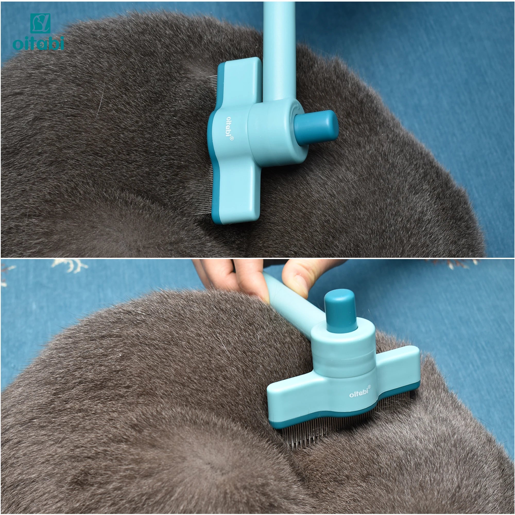 Rotatable Pet Flea & Tick Removal De-Shedding Comb