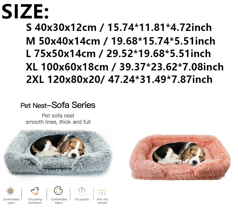 Plush Thickened Orthopedic Pet Bed