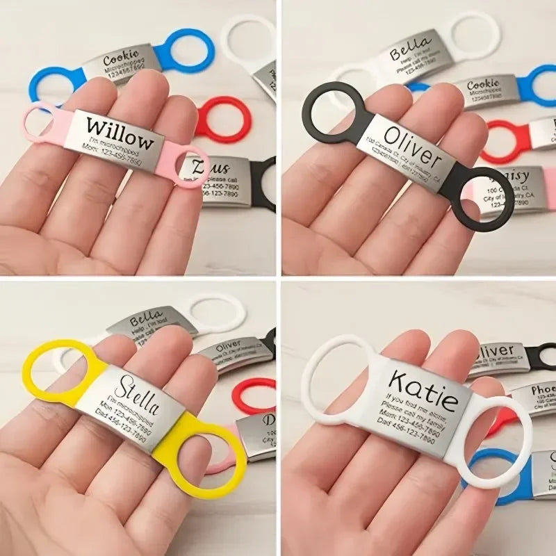Custom Laser Engraved Pet ID Collar Charm