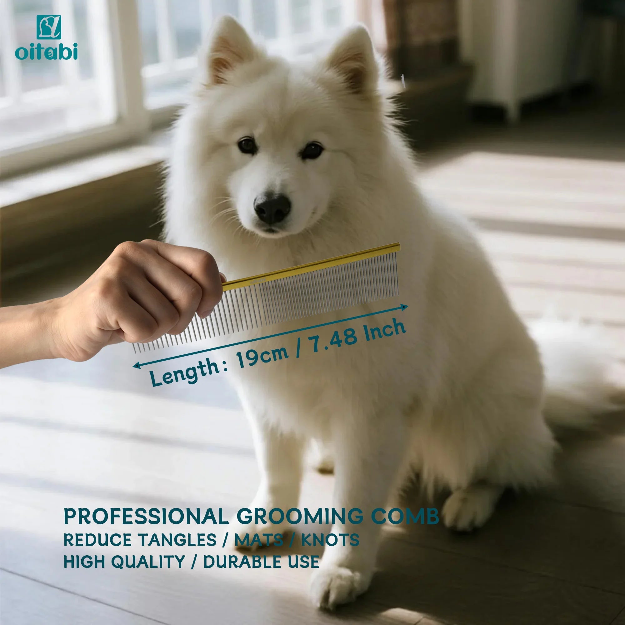Professional Long Toothed Metal Pet Grooming Comb