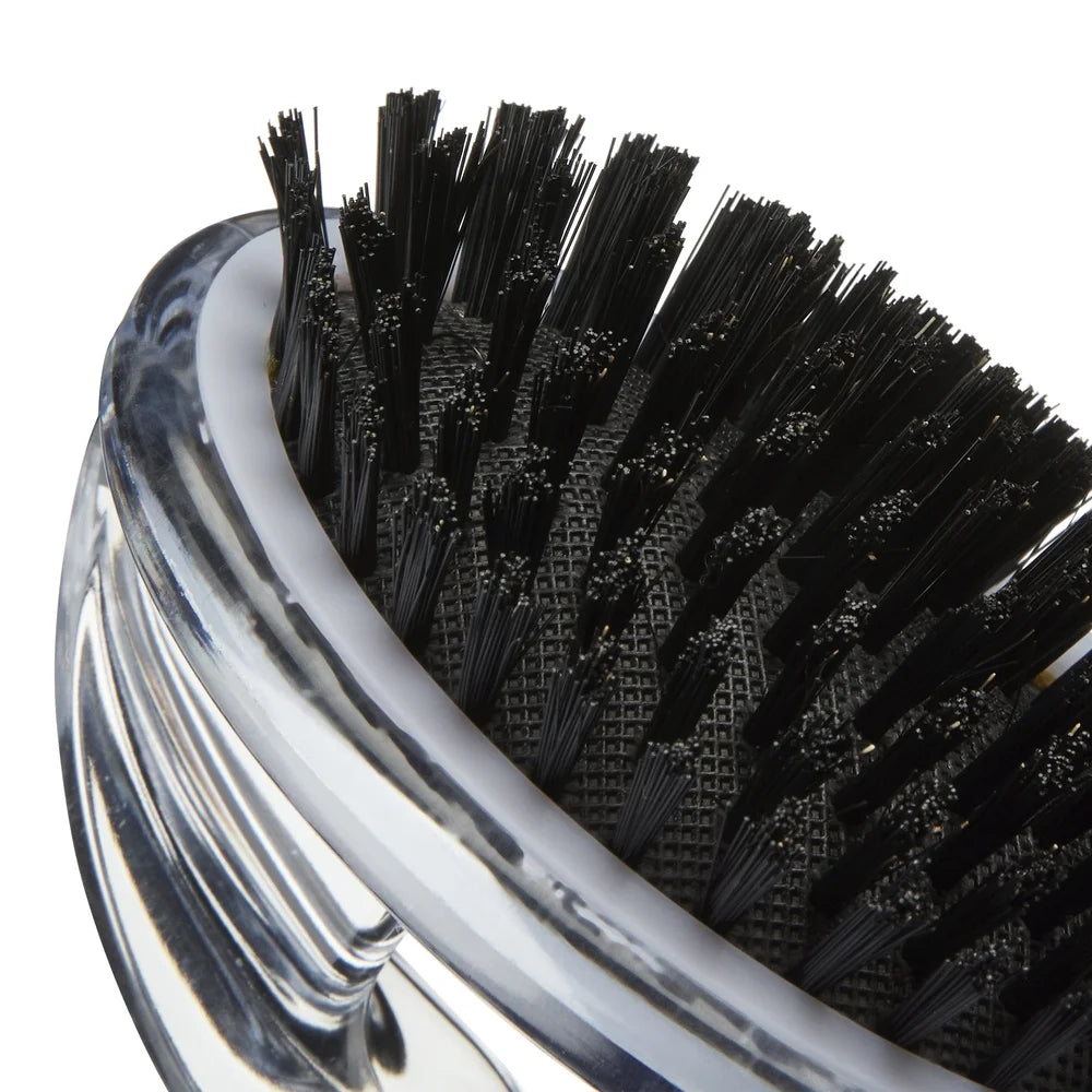Palm Held Boar Bristle Pet Brush w/Ergonomic Grip