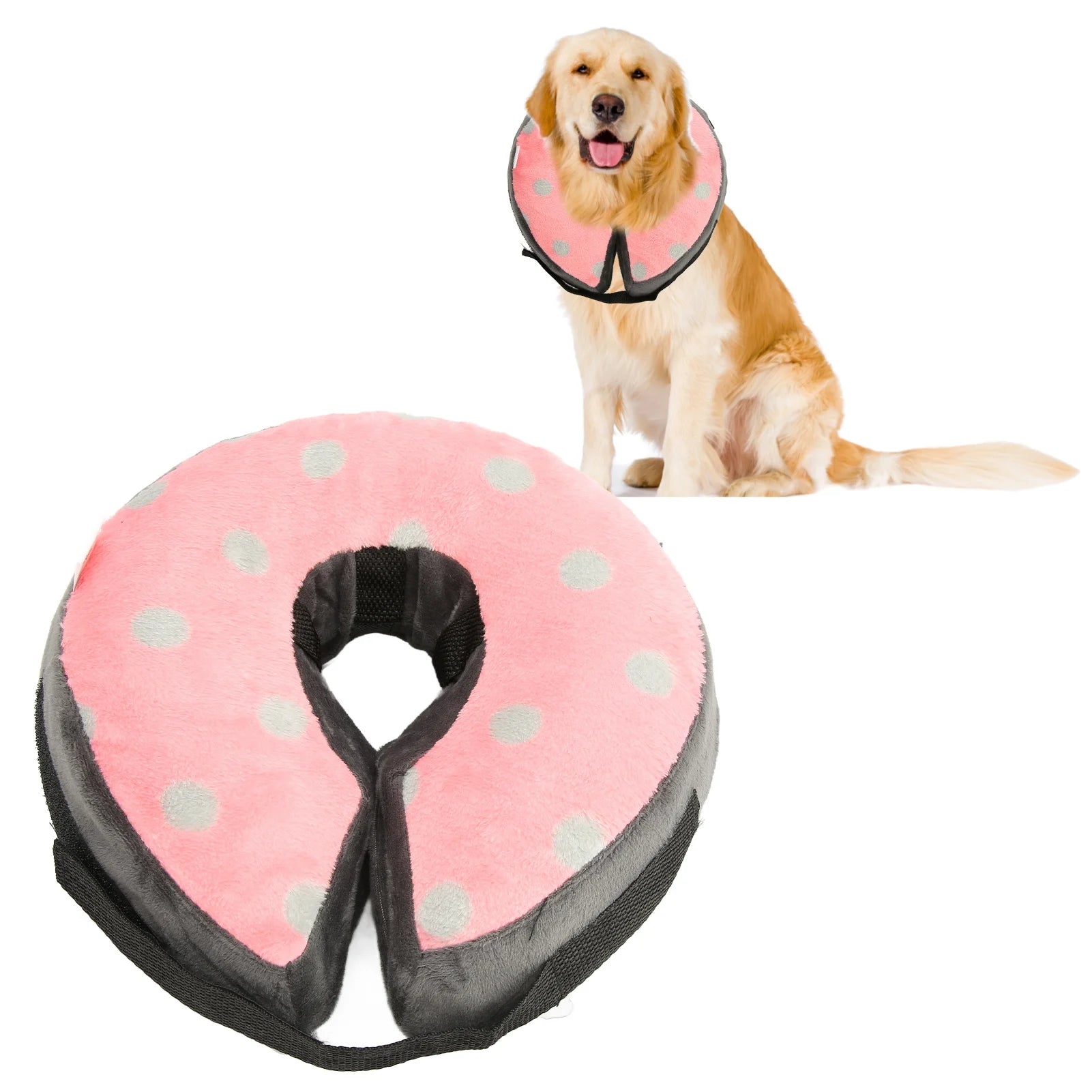 Plush Protective Inflatable Pet Recovery Collar