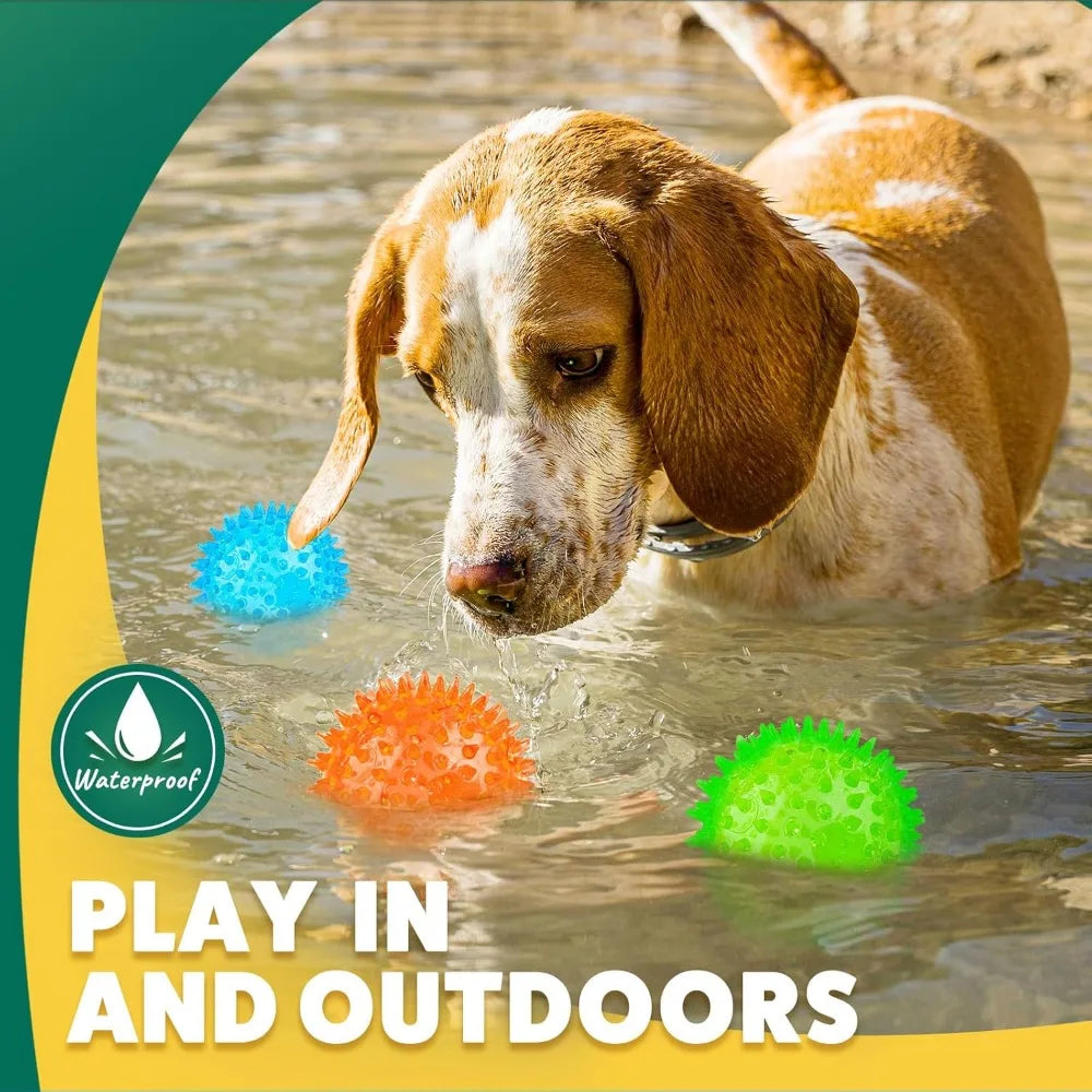 Multi-Pack Squeaky Teething Chew & Treat Balls for Small Dogs