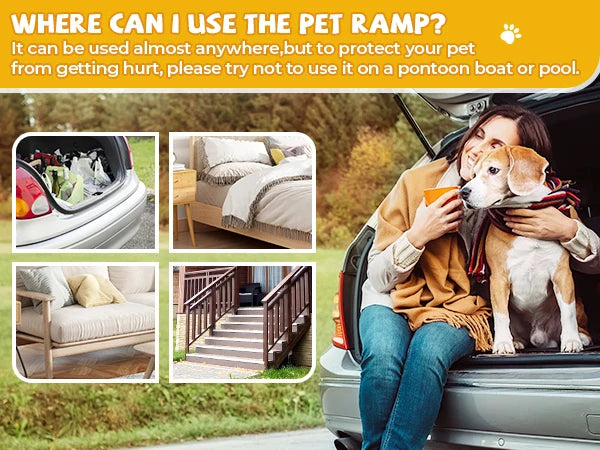 Portable Black Folding Dog Ramp