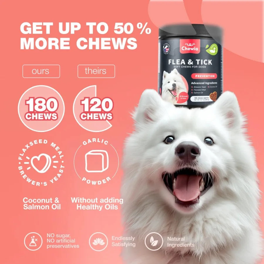 Natural  Dog Flea & Tick Prevention Soft Chews