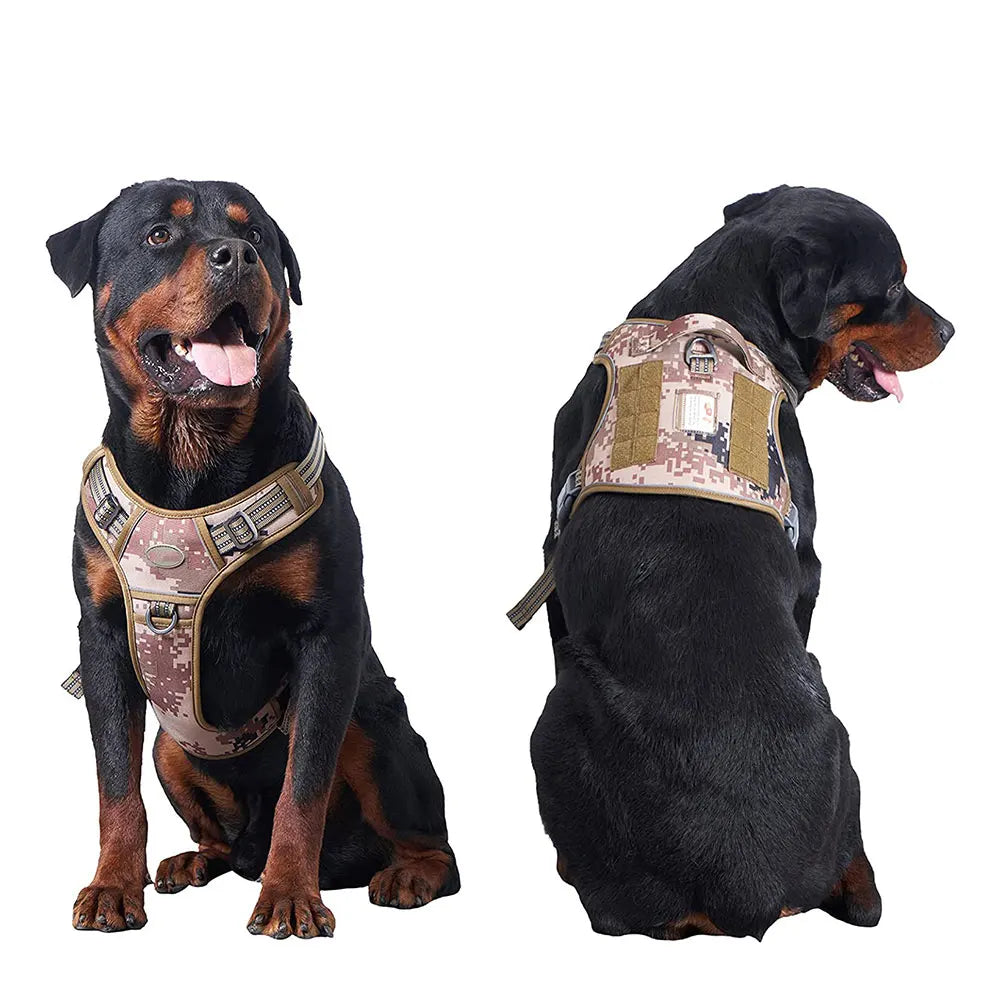 Fluorescent Reflective Tactical Vest Harness & Leash Set