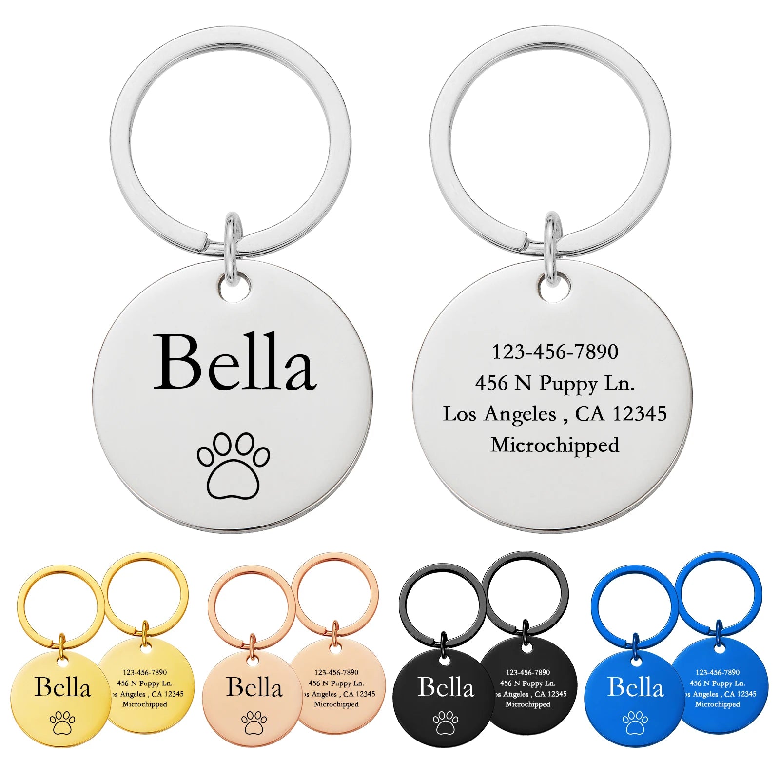 Double-Side Personalized Pet Collar ID Tag